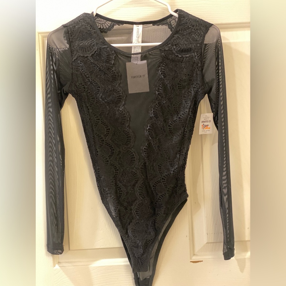 NWT Forever 21 lace bodysuit, S